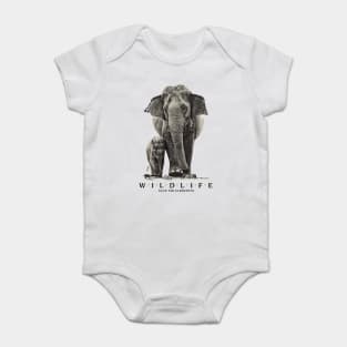 Save The Beautiful Wildlife Elephant Baby Bodysuit